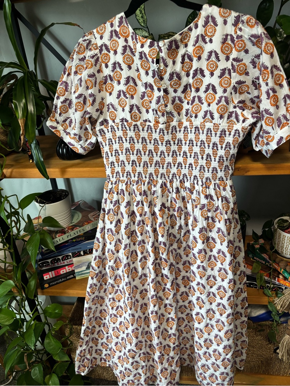 THML Smocked Midi Dress Small - Picture 5 of 7